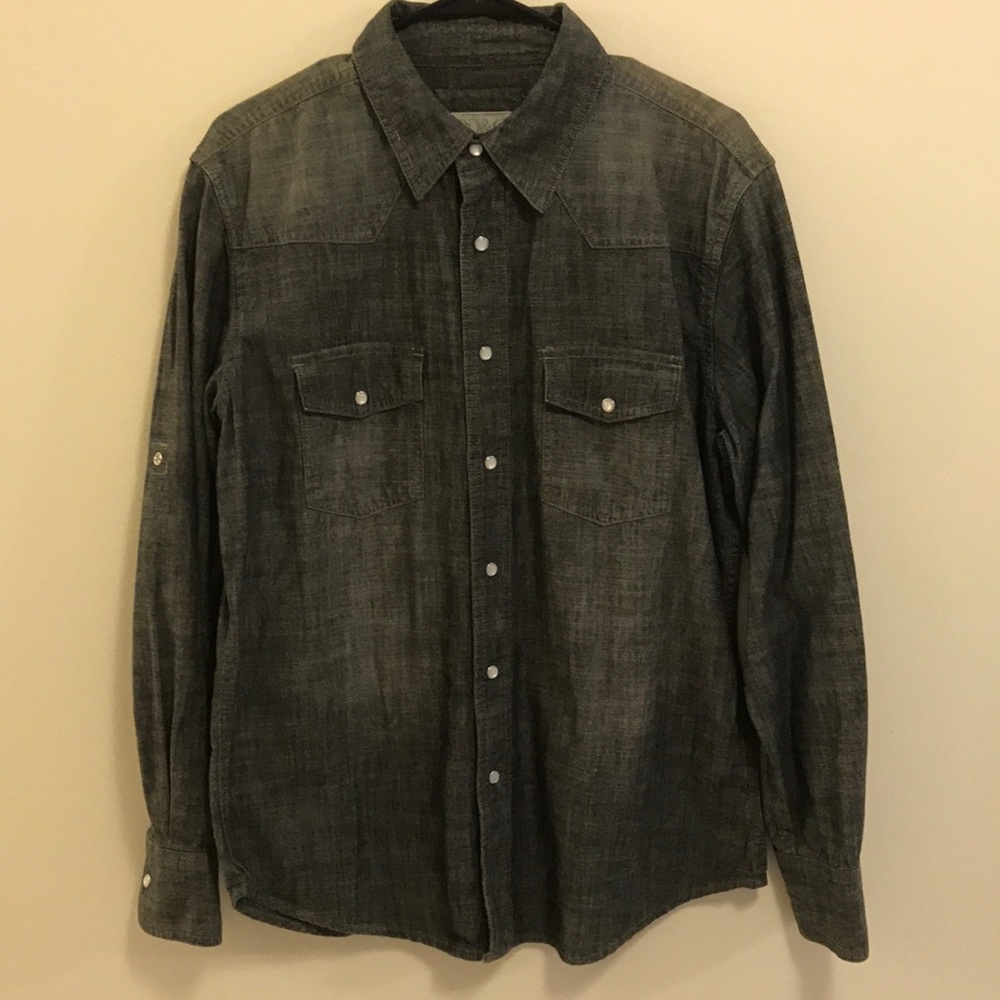 PD&C Long Sleeve Denim Button Down Shirt